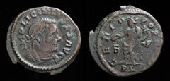 Pick-bin: Roman & Byzantine Licinius I (308-324 AE Follis, issued 314. London, 3.04g, 21mm. Obv: IMP LICINIVS P F AVG, laureate and cuirassed bust right Rev: GENIO POP ROM, Genius standing left, holdi