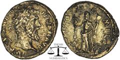 Roman Imperial Didius Julianus (AD 193). AR denarius. IMP CAES M DID IVLIAN AVG, laureate head of Didius Julianus right. CONCORD MILIT, Concordia standing facing, head left, holding a legionary eagle 