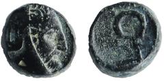 Greek ACHAEMENID EMPIRE. Autophradates, Satrap of Lydia (392-388), of Ionia and Lydia (380-355 BC). Ae. Head right, wearing Phrygian tiara Rev: Monoskelis. Winzer 11.7. 1,50 gr. 11mm