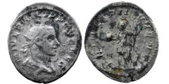 Roman Imperial Philippus I. Arabs (244-249 AD) for Philippus II. Caesar . AR Antoninianus Radiate, draped and cuirassed bust right, seen from behind Rev: Philip as Prince of the Youth standing right, 