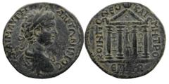 Roman Provincial PONTOS. Neocaesarea. Caracalla (198-217). Ae. Dated CY 146 (209/10). Obv: A KAI M AVPHΛI ANTΩNINOC. Laureate and draped bust right. Rev: KOIN ΠON NЄOKAIC MHTPO / ЄT PMR. Tetrastyle te