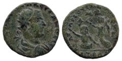 Roman Provincial CILICIA, Anazarbus. Valerian I. 253-260 AD Dated CY 272 (253/4 AD) Laureate, draped and cuirassed bust right Rev: Forepart of river-god Pyramos swimming left and being crowned by Nike