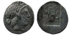 Greek Lycia, Lycian League. Masicytes. ca. 27-20 B.C. AR hemidrachm laureate head of Apollo right Rev: lyre, tripod below right; within incuse square. Troxell 110; RPC 3310; SNG Cop 91. 1,58 gr. 15 mm