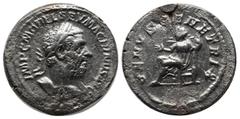 Roman Imperial Coins Macrinus. AD 217-218. AR Denarius (20mm, 4.29g). IMP CM OPEL SEV MACRINVS AVG. Bust of Macrinus, laureate, long bearded, draped, right. / VENVS GENETRIX. Venus, draped and diademe