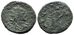 Roman Imperial Coins Claudius II Gothicus, AD 268-270. Antoninianus (20mm, 2.90g). IMP CLAVDIVS AVG. Radiate, draped, and cuirassed bust right. / AEQVITAS AVG. Aequitas standing left, holding scales a