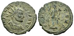 Roman Imperial Coins Claudius II Gothicus, AD.268-270. Æ Antoninianus (20mm, 2.96g). Cyzicus mint. IMP CLAVDIVS P F AVG. Radiate and cuirassed bust right. / FELIC-I-T TEMP. Felicitas standing facing, 