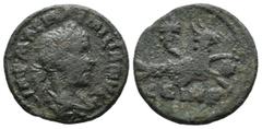 Roman Provincial Coins Mysia, Parion. Aemilianus, AD.253. AE (20mm, 4.69g). IMP M AEM AEMILIANVS A, Laureate, draped and cuirassed bust right / C G H I P, capricorn swimming right, cornucopiae on back