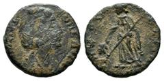 Roman Imperial Coins Helena (Augusta, AD. 324-328/30). AE (13mm, 1.65). [FL IVL HELENAE AVG.] Draped bust right. / PAX PVBLICA. Pax standing left, holding branch and sceptre.