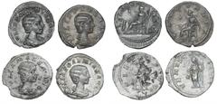 Ancient coins Ancient coins Roman Empire Roman Empire, 4 Denarii, Julia Paula, 219-220, CONCORDIA, RIC 211, Julia Soaemias, 218-222, VENVS CAELESTIS, RIC 241 and RIC 243, Julia Maesa, 218-222, PIETAS 