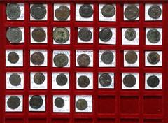 Ancient coins Rome - Collections Roman Empire, collection of late Roman bronze coins from Licinius I, Licinius II and Constantinus I, in total 32 pc