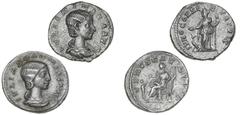 Ancient coins Ancient coins Roman Empire Roman Empire, Julia Soaemias, 218-222, Denarius, VENVS CAELESTIS, RIC 243, 2.54 g; Julia Mamaea, Denarius, IVNO CONSERVATRIX, RIC 343, 2.74 g. (2) Ex. Michael 