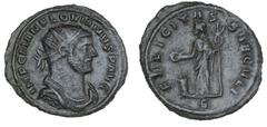 Ancient coins Ancient coins Roman Empire Roman Empire, Florianus, 276 AD, Ticinum, Antoninianus, FELICITAS SAECVLI S, RIC 62, 3.42 g, tooling. VF-F Ex. Michael John Buckwell (1948-2022), London.
