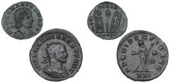 Ancient coins Ancient coins Roman Empire Roman Empire, Carus, 282-284, Siscia, Antoninianus, Providentia, RIC 105, 3.33 g; Delmatius, 335-337, Thessalonica, Ae, GLORIS EXERCITVS SMTSA, RIC 202, 1.43 g