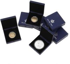 Denmark Denmark Temamønter Danish scientists, 500 kr and 20 kr 2013, Tycho Brahe, Ole Rømer, H.C. Ørsted and Niels Bohr, Sieg, 1–8. In boxes from the Royal Danish Mint. (8) Proof