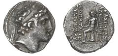 Ancient coins Ancient coins Greece The Hellenistic Monarchies Seleucid Kingdom Ancient Greece, Seleukid Empire, Alexander I Balas, 152-145 BC, Drachm, Antiochia, 3.82 g, HGC 9, 887 VF-F