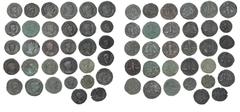 Coins, Medals & Banknotes Ancient coins Rome - Collections Roman Empire, Viminiacum, coll. of coins from Gordian III, Philippus I, Trajan Decius, Volusian, in total 32 pc