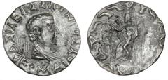 Ancient coins Greece The Hellenistic Monarchies Bactrian and Indo-Greek Kingdoms Ancient Greece, Baktria, Hermaios Soter, c. 105-90 BC, Posthumous Indo-Greek issue c. 70-65 BC, 6.91 g, HGC 12, 301 VF-