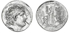 Ancient coins Greece The Hellenistic Monarchies Seleucid Kingdom Ancient Greece, Seleukid Empire, Antiochos VII Euergetes, 138-129 BC, Tetradrachm, Antioch, 15.77 g, HGC 9, 1067 - corroded, filing on 