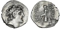 Ancient coins Greece The Hellenistic Monarchies Seleucid Kingdom Ancient Greece, Seleukid Empire, Alexander I Balas, 152-145 BC, Drachm, Antioch, 3.60 g, SC 1785.5d, HGC 9, 887a - flan damage on rev. 