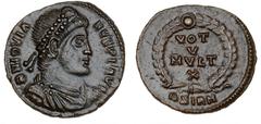 Ancient coins Roman Empire Roman Empire, Jovian, 363-264, Follis, Sirmium, VOT V MVLT X / BSIRM, 3.27 g, RIC 118 VF