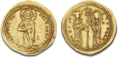Ancient coins Ancient coins Byzans Theodora, 1055-1056, Constantinople, Histamenon, Christ standing / Empress and Maria standing holding labarum, DOC 1a, S 1837, 4.41 g. EF-VF Ex. Niels Stampe; ex. Kü