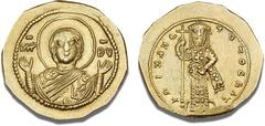 Ancient coins Ancient coins Byzans Michael VI Stratioticus, 1056-1057, Constantinople, Tetarteron, nimbate Virgin rasing both hands / crowned Michael with long cross and akakia, DOC 2.2, S 1841, 4.00 