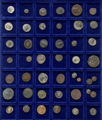 Ancient coins Rome - Collections Collection of coins from Ancient Greece, Rome and Byzantium, inkl. Hadrian, Septimius Severus, Postumus, Gallienus, Maximian, Konstantin I, in total 43 pc