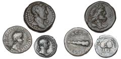 Ancient coins Roman Empire Roman Empire, Trajan, 98-117, Tetradrachm, Alexandria, 115/6, Drachm, Lycia, BMC 9.11, Caesarea, Didrachm. (3)