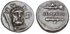Ancient coins Greece Asia Minor Ancient Greece, Psidia, Selge, Triobol, 2-1 cent. BC, 3.14 g, SNG France 1959, SNG Cop 256 - Rare VF Ex. Professor Niels Hannestad