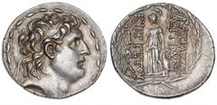 Ancient coins Greece The Hellenistic Monarchies Seleucid Kingdom Ancient Greece, Seleukid Empire, Antiochos VII Eurgetes Sidetes, 138-129 BC. Tetradrachm, SNG Spaer 1857, Newell SMA 282, 16.73 g. EF-V