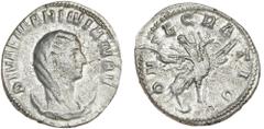 Ancient coins Roman Empire Roman Empire, Diva Mariniana, died 253, Antoninianus, Rome, CONSECRATIO, 3.91 g, RIC 6, Scarce type EF Ex. Harlan J. Berk.