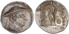 Ancient coins - Greece Greco-Baktrian Kingdom. Antimachos I Theos, c. 180 - 170 BC, Tetradrachm, Bopearachchi 1D, SNG ANS 276 f., 17.02 g, reverse with light find deposits - excellent portrait EF / 94