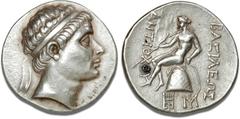 Coins - Ancient coins - Greece - The Hellenistic Monarchies - Seleucid Kingdom Seleucid Kingdom of Syria, Antiochos Hierax, 242 - 227 BC, Tetradrachm, Lampsakos, Houghton, The Seleucid Mint at Lampsac