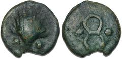 Coins - Ancient coins - Roman Republic Aes Grave, Anonymous Sextans, c. 280 BC, Rome, Cr 14/5, HN Italy 272, 36 mm, 45.1 g - nice green patina VF-F Cr 14