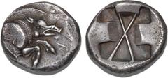 Ancient Coins Coins - Ancient coins - Greece - Asia Minor Lycia, uncertain dynast, Stater, 520 - 470 BC, SNG von Aulock 4053 ff., 7.79 g - nicely centered VF