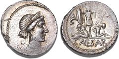 Ancient Coins Coins - Ancient coins - Roman Republic Julius Caesar, died 44 BC, Denarius, Military mint traveling with Caesar in Spain, 46 - 45 BC, Cr 468/1, Syd. 1014, C 13, 3.58 g, weakly struck in 