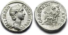 Ancient coins - Roman Empire Orbiana, 225 - 227 AD, denarius, Rome, C 1, RIC 319, 2,85g EF-VF Estimate: 1,500 DKK / 200 EUR