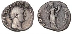 Ancient coins Roman Empire Roman Empire, Otho, 69 AD, Rome, Denarius, PONT MAX, RIC 20 (Aureus, cf. note), 2.81 g. F