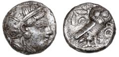 Ancient coins Ancient coins Greece Illyria and Central Greece Ancient Greece, Attica, Athen, Tetradrachm, c. 454 - 404 BC, SNG Cop. 31ff., 16.33 g. VF