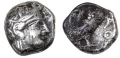 Ancient coins Ancient coins Greece Illyria and Central Greece Ancient Greece, Attica, Athen, Tetradrachm, c. 454 - 404 BC, SNG Cop. 31ff., 17.00 g, corr. VF-F
