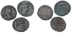 Ancient coins Ancient coins Rome - Collections Roman Empire, Constantinus I, 307-337, follis Antiochia, CONSTAN / TIVS / AVG, 2,15 g, RIC 57; Crispus, Caesar, 316-326, Follis, Arles, CAESARVM NOSTRORV