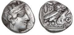 Ancient coins Ancient coins Greece Illyria and Central Greece Ancient Greece, Attica, Athen, Tetradrachm, c. 454 - 404 BC, SNG Cop. 31ff., 16.61 g. VF