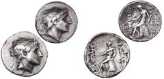 Ancient coins Greece The Hellenistic Monarchies Seleucid Kingdom Ancient Greece, Seleucid Empire, older Tetradrachms from Seleukia incl. Antiochos I Soter, 281-261, 15.60 g, 14.67 g. (2)
