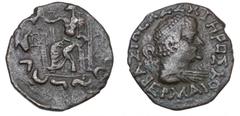 Ancient coins Greece The Hellenistic Monarchies Bactrian and Indo-Greek Kingdoms Bactrian and Indo-Greek Kingdoms, Hermaios, c. 40 - 1 BC, Tetradrachm, 8.10 g, HGC 12.308 VF-F