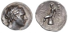 Ancient coins Greece The Hellenistic Monarchies Seleucid Kingdom Ancient Greece, Seleucid Empire, Antiochos III, 222 - 187 BC, Seleukeia, 17.00 g, SC 1167.1 VF-F