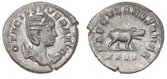Ancient coins Ancient coins Roman Empire Roman Empire, Otacilia Severa, 244-249, Antoninianus, SAECVLARES AVGG IIII, Hippopotamus, 4.25 g, RSC 64, RIC 116b - interesting commemorative coin struck on t