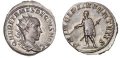 Ancient coins Roman Empire Roman Empire, Herennius Etruscus, 249–251, Antoninianus, PRINCIPI IVVENTVTIS, 4.28 g, RIC 147 (c), RSC 26 EF