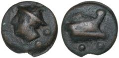 Ancient coins Ancient coins Roman Republic Roman Republic, Anonymous, c. 225 - 217 BC, Aes Grave Sextans, Rome, Cr. 35/5, 35.65 g F