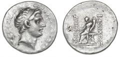 Ancient coins Greece The Hellenistic Monarchies Seleucid Kingdom Ancient Greece, Seleukid, Demetrios I Soter, 162-150 BC, Antioch, Tetradrachm, cf. SNG Cop. 230-232, monogram 4, 16.26 g. VF-F
