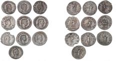 Ancient coins Rome - Collections Roman Empire, collection of coins from Gordian III, Philippus I and II, Otacilia Severa, Herennia Etruscilla, Valerian, Gallienus and Salonina, in total 10 pc